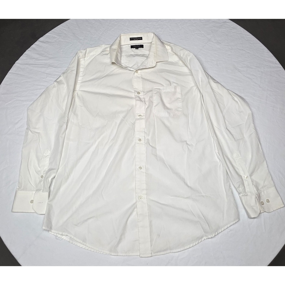 Angelo Rossi White Dress Shirt Size 17.5